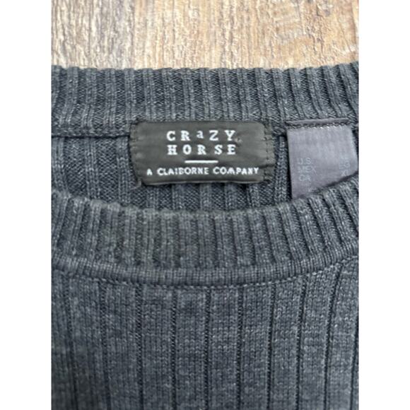 Crazy Horse Ribbed Knit Cotton Blend Sweater Size XL - Picture 2 of 6